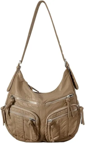 Y2k Crossbody Bags for Women Punk Hobo Bags for Women Vintage Satchel Handbag Large Messenger Bag Purse Carryall Trendy