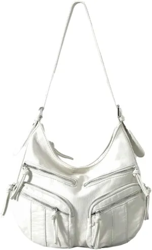 Y2k Crossbody Bags for Women Punk Hobo Bags for Women Vintage Satchel Handbag Large Messenger Bag Purse Carryall Trendy