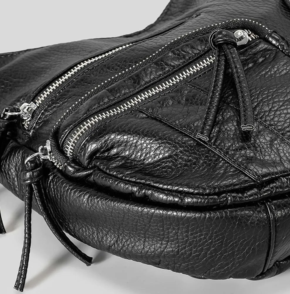 Y2k Crossbody Bags for Women Punk Hobo Bags for Women Vintage Satchel Handbag Large Messenger Bag Purse Carryall Trendy
