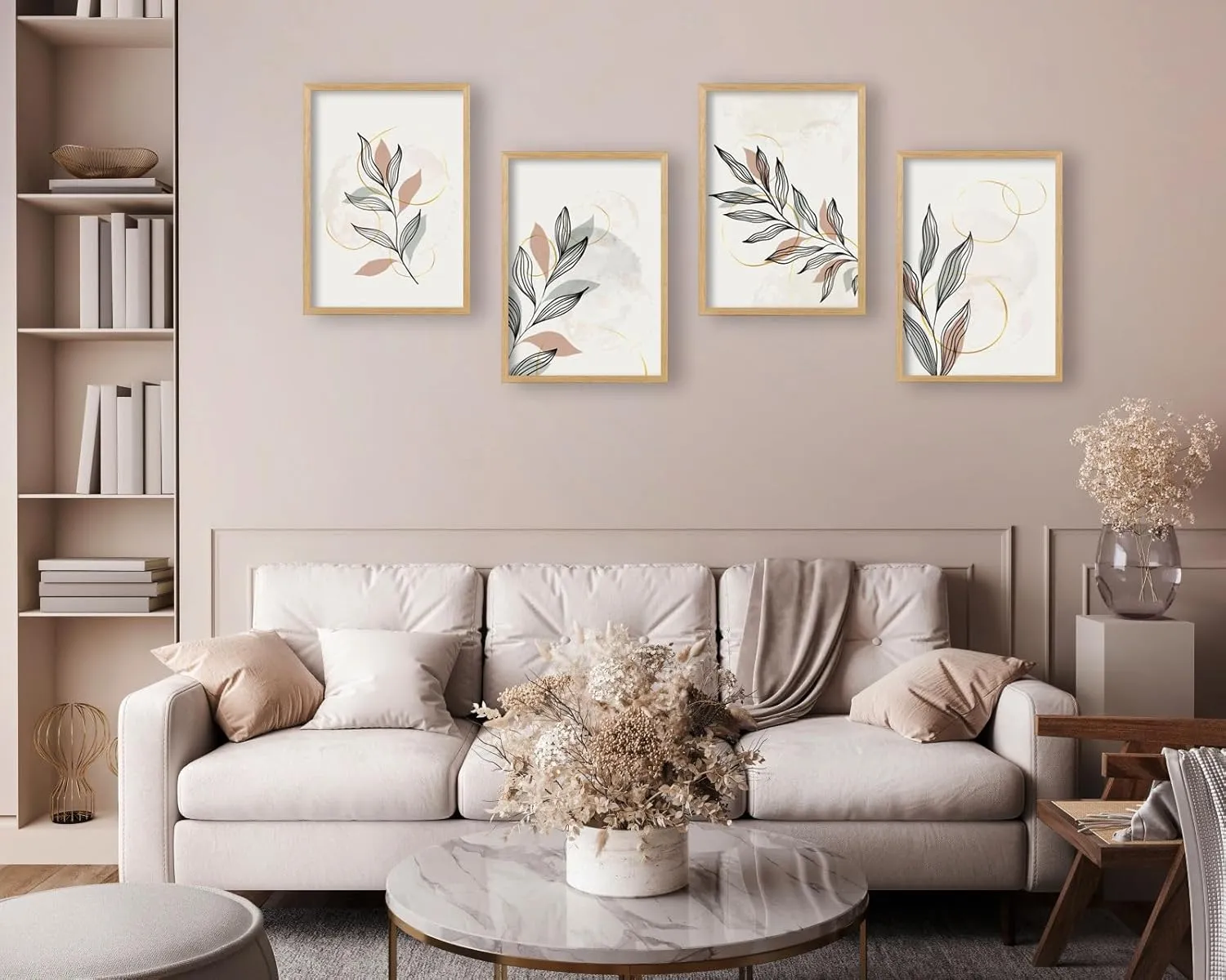 Yaetm Wood 12x18 Picture Frame Set of 2, Natural Solid Oak Wood 12x18 Poster Frame for Wall Gallery, Horizontal and Vertical Wall Mounting (2 pack, Oak)
