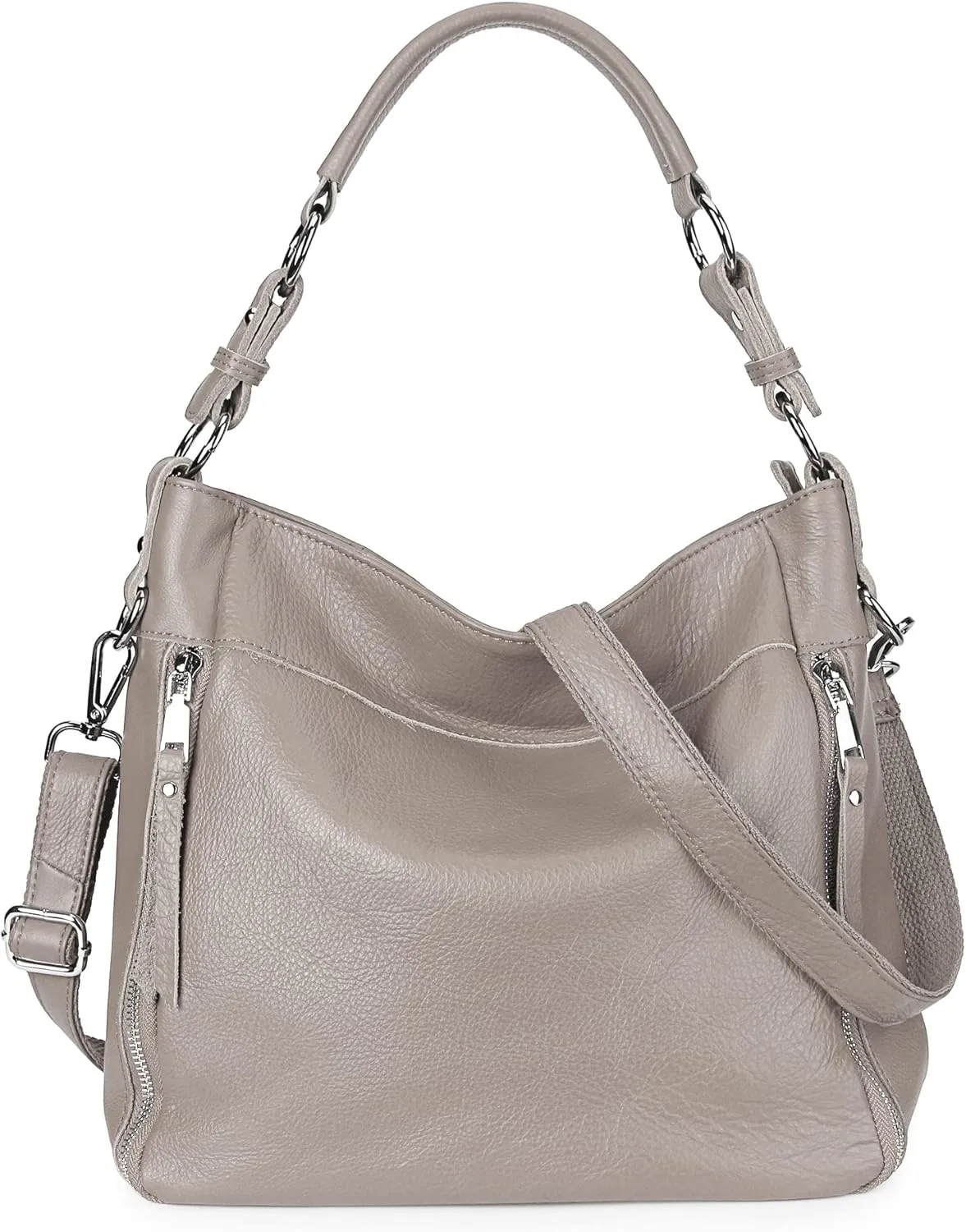 YALUXE Genuine Leather Shoulder Bags Stylish Hobo Handbags Purses Crossbody Bags for Women