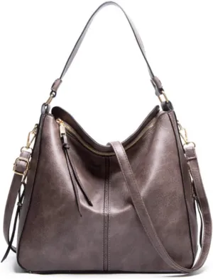 YAQUNICER Women Classic Tote Bag Tassel Pendant Shoulder Bags PU Crossbody Purse