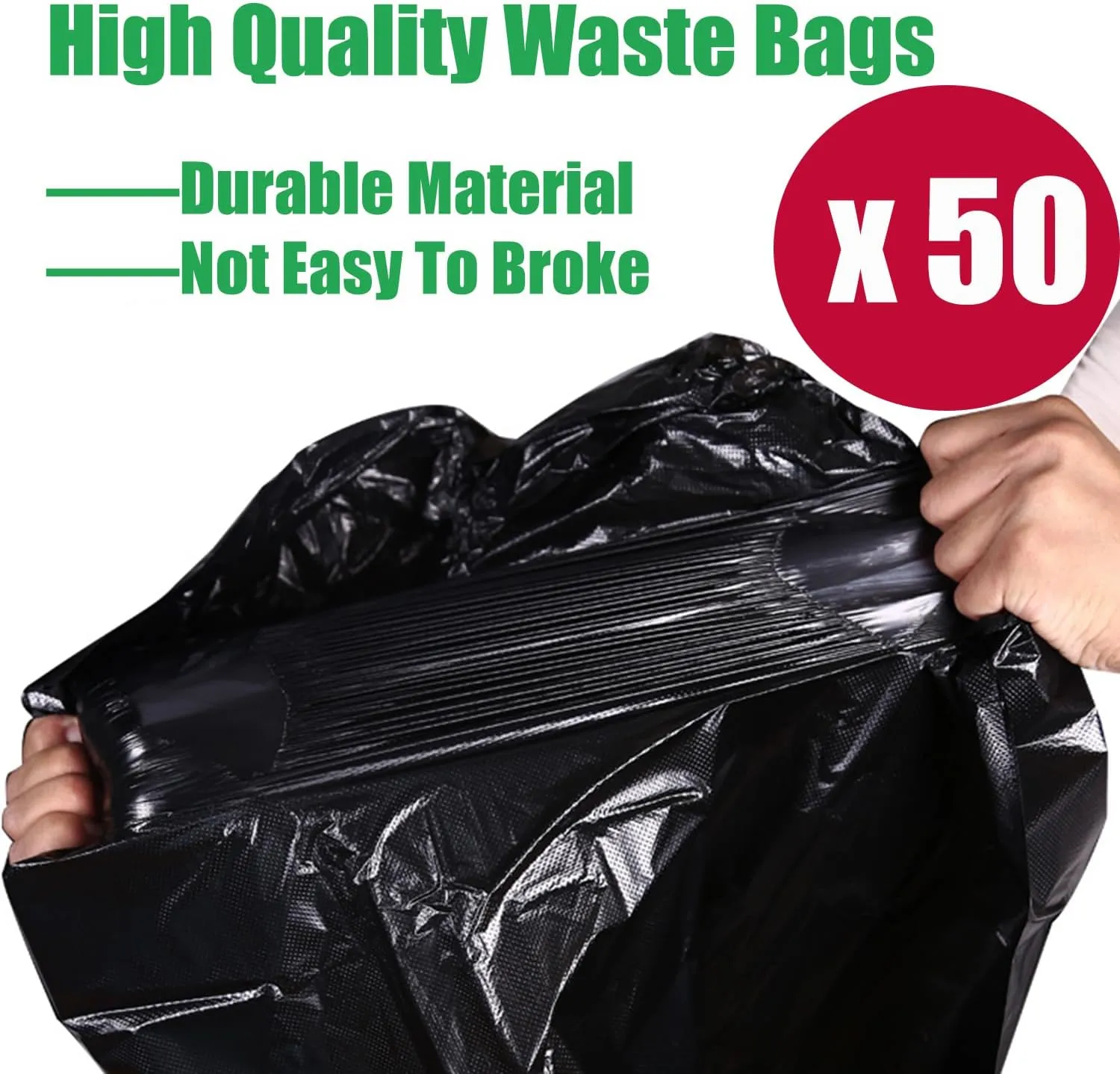 Yatmung Dog Poop Trash Can Outside - One-Stop Solution Pooper Scooper Set - 20L Dog Waste Trash Can Outdoor with Lid - Backyard, Yard - with Removable Inner Bin, Long Handle Metal Tray and Rake, Bags