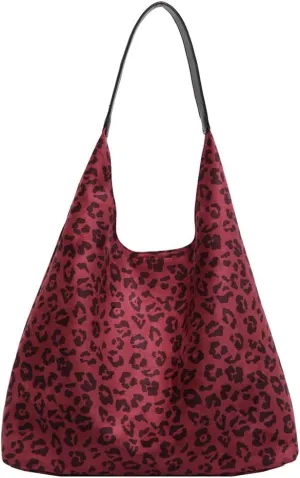 YFGBCX Leopard Tote Bag for Women Cheetah Purse Brown Vintage Hobo Bag Large Capacity Work Tote Bag