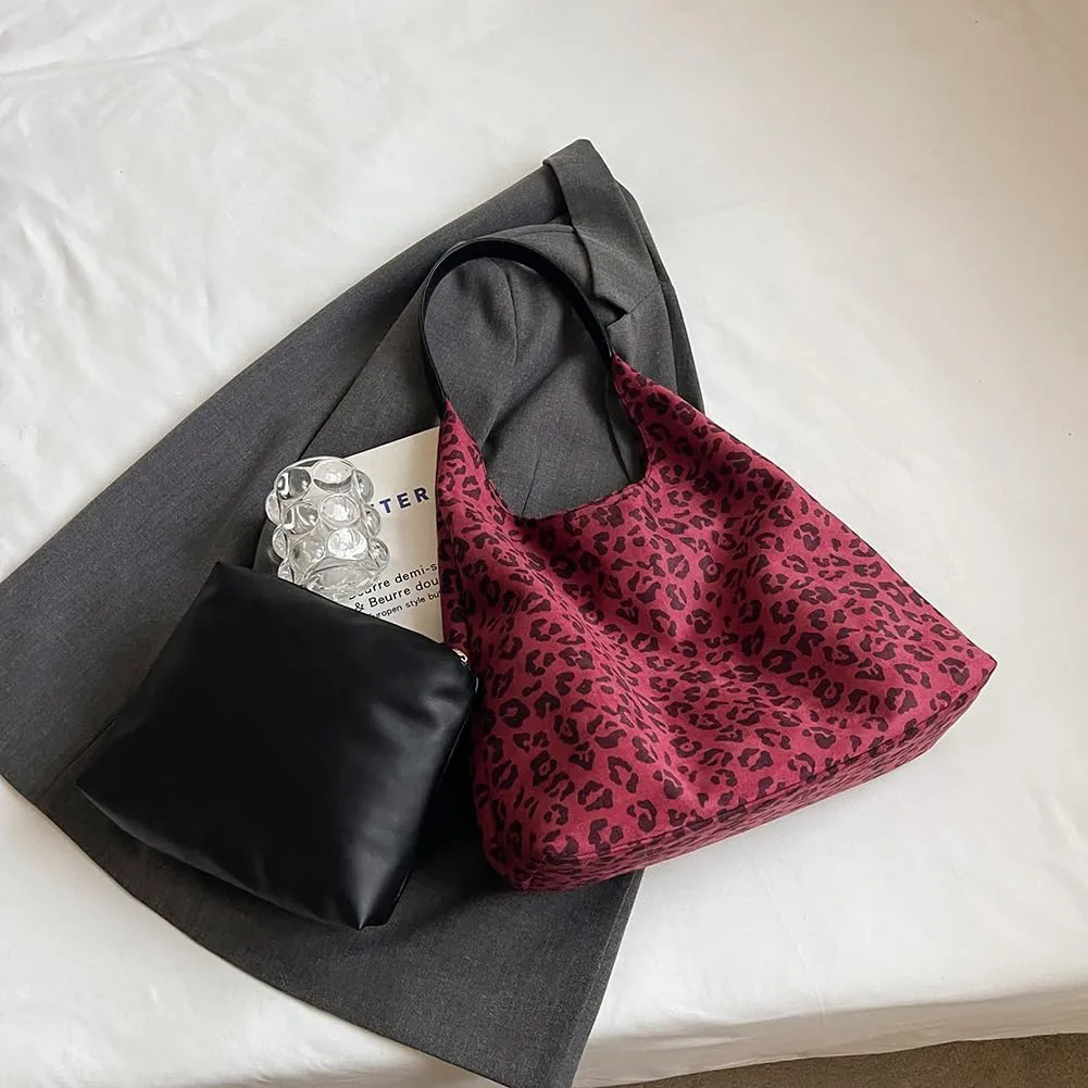 YFGBCX Leopard Tote Bag for Women Cheetah Purse Brown Vintage Hobo Bag Large Capacity Work Tote Bag