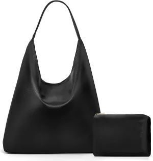 YFGBCX Slouchy Hobo Tote Bags for Women - Faux Leather Work & College Tote Handbags with Small Pouch