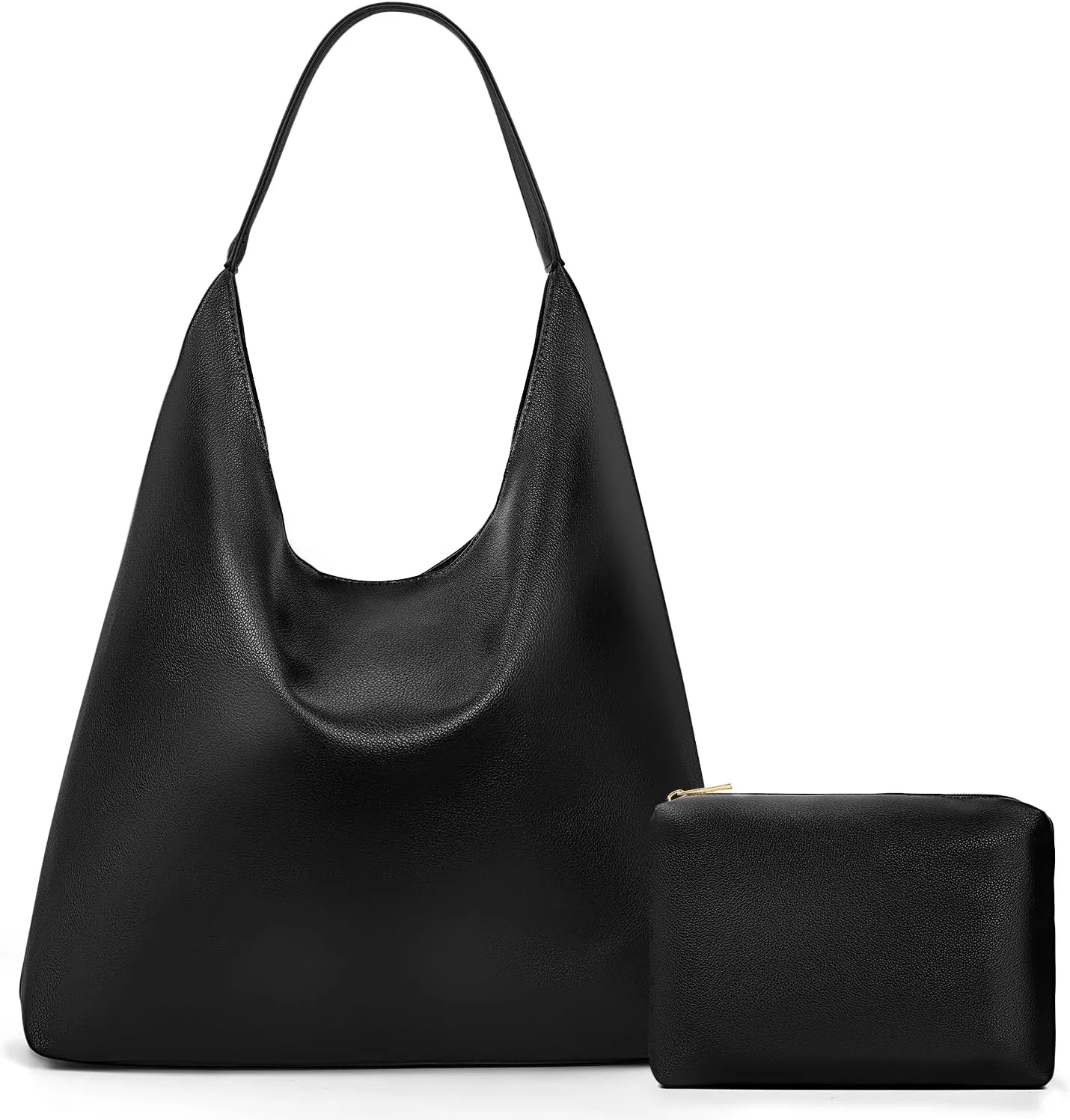 YFGBCX Slouchy Hobo Tote Bags for Women - Faux Leather Work & College Tote Handbags with Small Pouch
