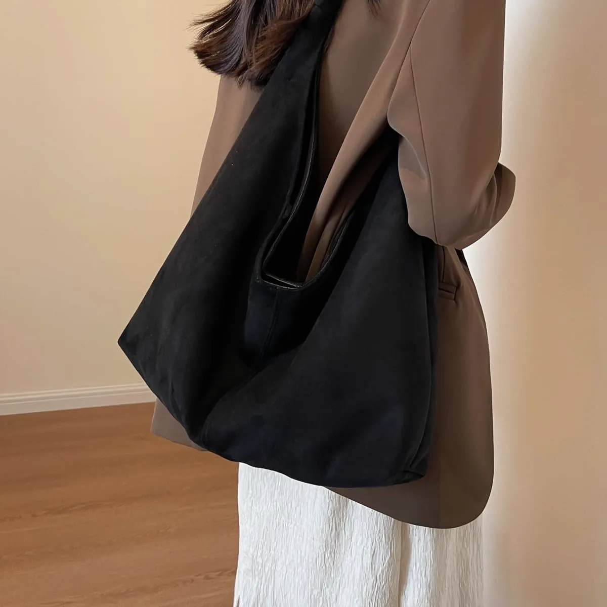 YFGBCX Slouchy Suede Hobo Handbag for Women - Work & Office Tote