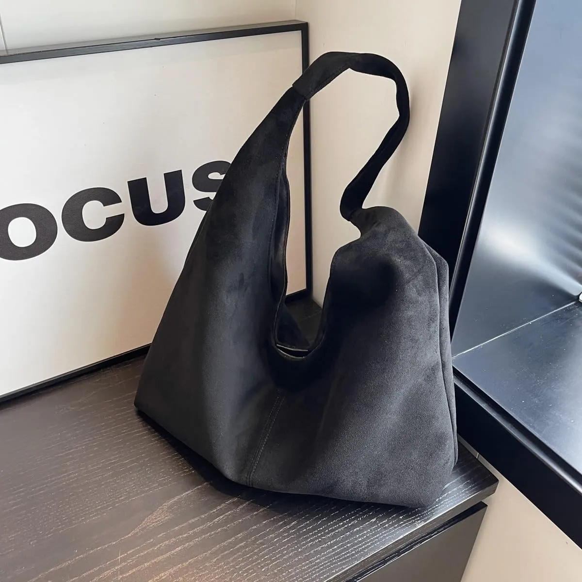 YFGBCX Slouchy Suede Hobo Handbag for Women - Work & Office Tote