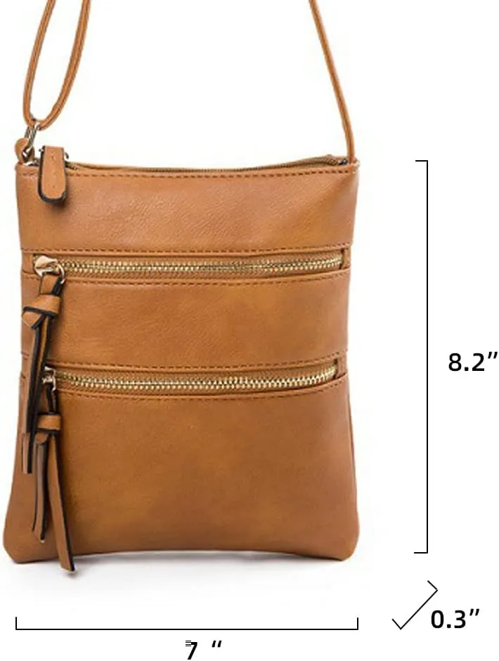 Yohora Crossbody Purse for Women Small Shoulder Bag Sling Handbag Wallet Vintage Adjustable Tote Handbag Bag Faux Leather