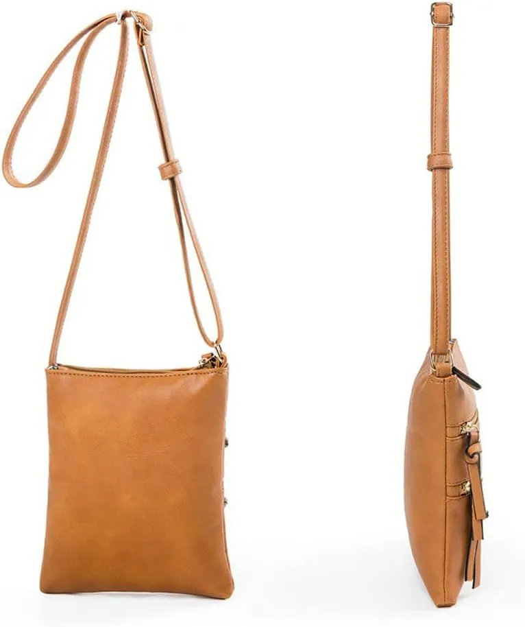 Yohora Crossbody Purse for Women Small Shoulder Bag Sling Handbag Wallet Vintage Adjustable Tote Handbag Bag Faux Leather