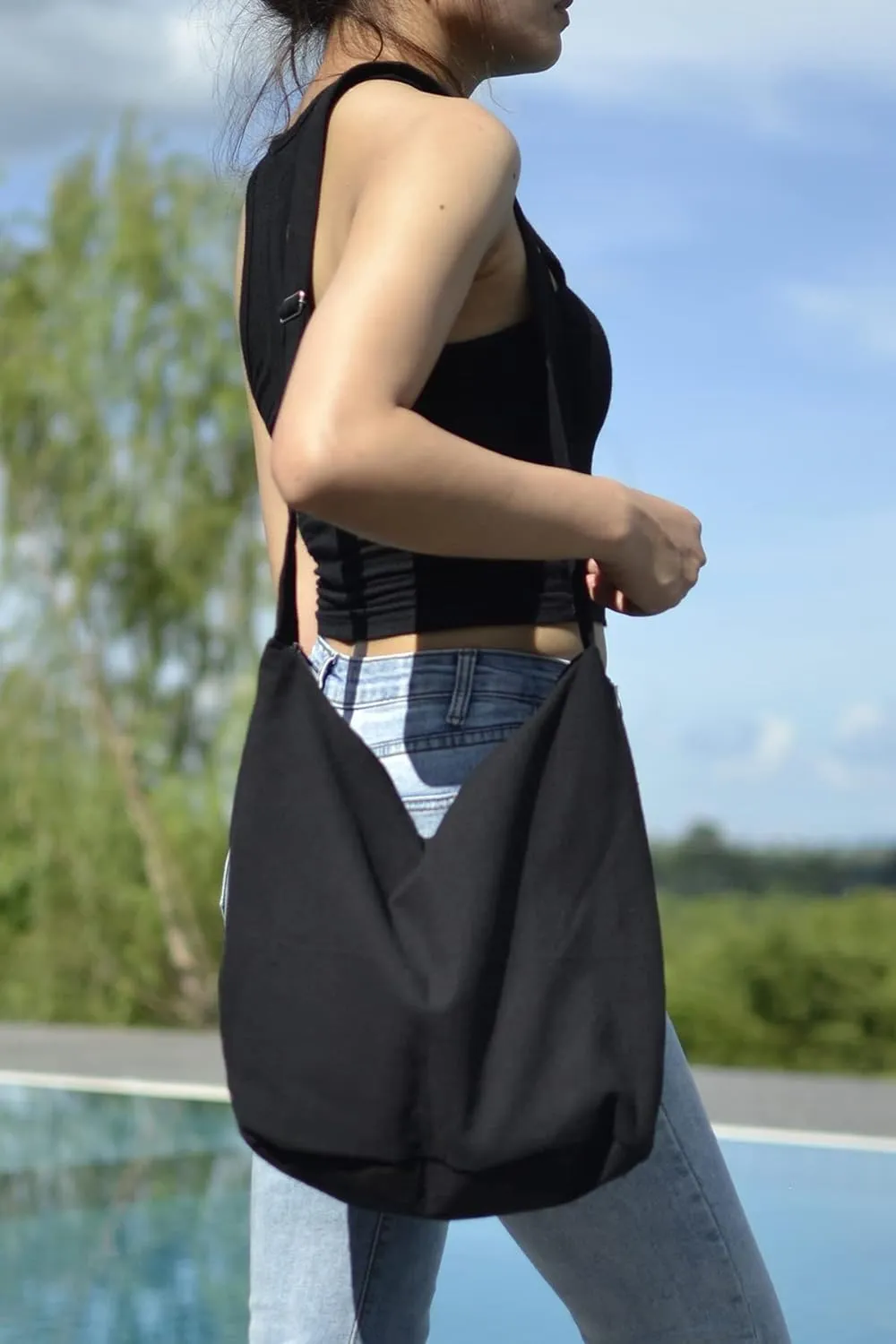 Your Cozy Hobo Sling Bags For Women Crossbody Bag Thai Top Handmade Shoulder Bag with Adjustable Strap