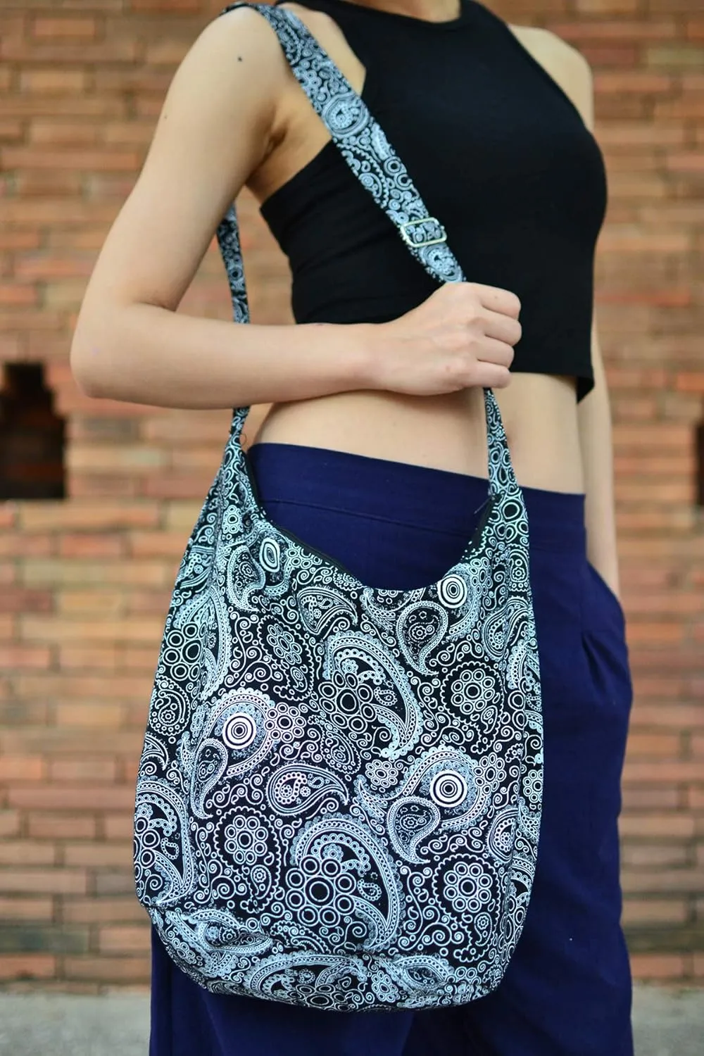 Your Cozy Hobo Sling Bags For Women Crossbody Bag Thai Top Handmade Shoulder Bag with Adjustable Strap