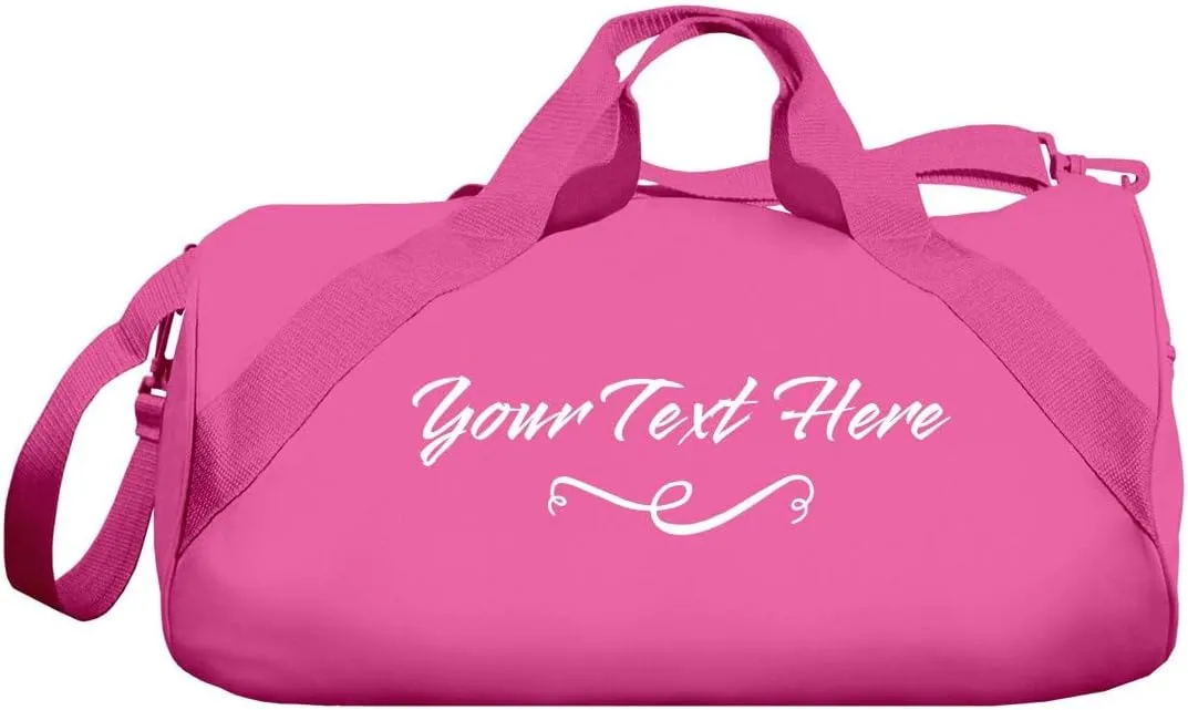 Your Custom Text Dance Bag: Barrel Duffel Bag