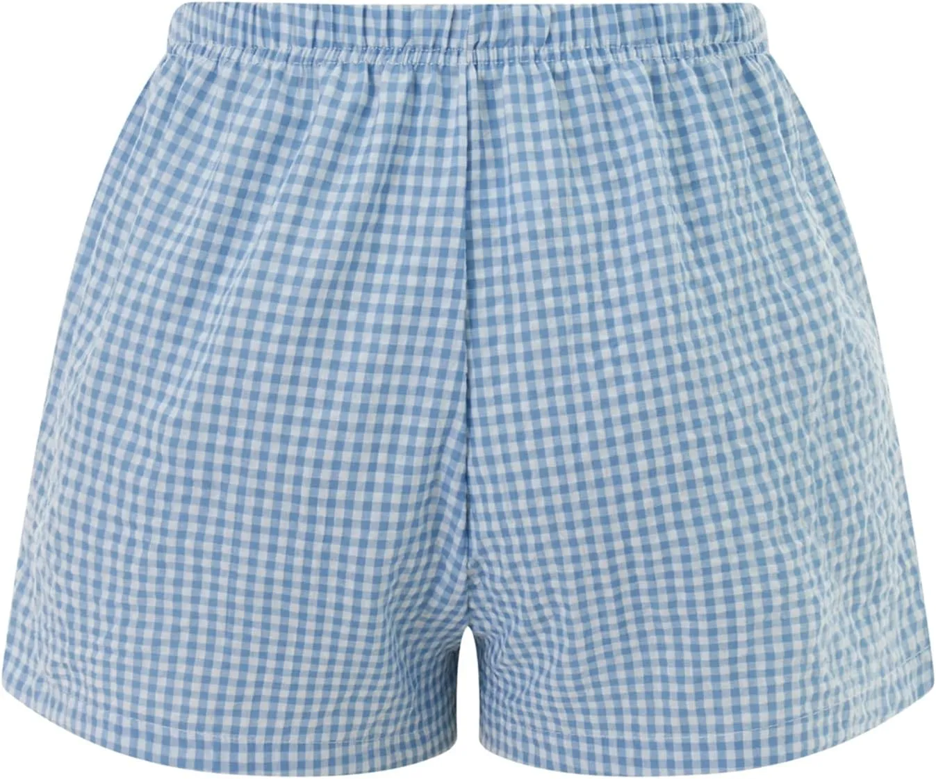 Yuemengxuan Y2k Plaid Shorts Baggy Boxer Shorts for Women Elastic Waist Casual Lounge Bottom Gingham Pajama Shorts Sleepwear