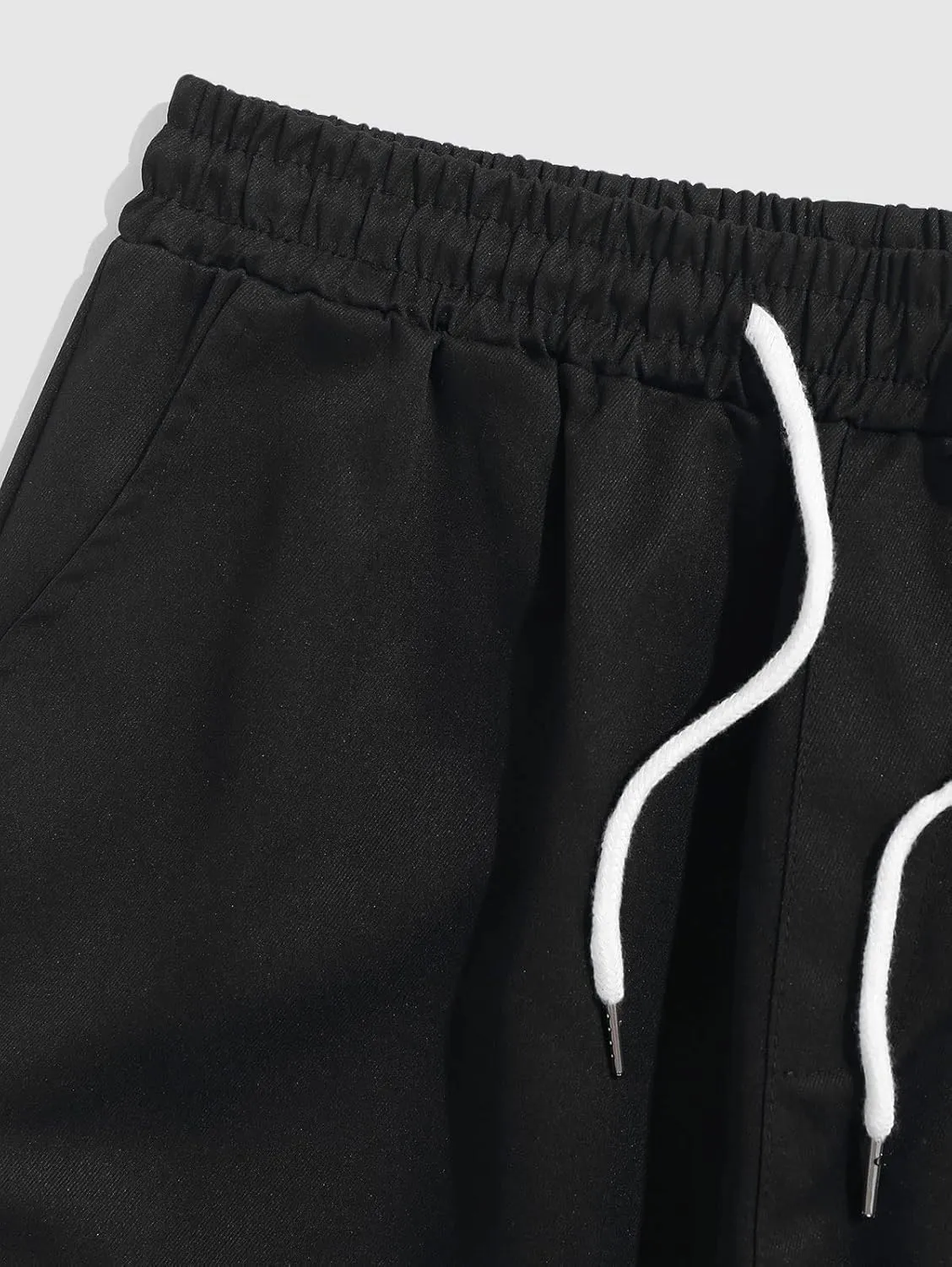 ZAFUL Men's Streetwear Cargo Pants with Flap Pockets & Drawstring Elastic Waist - Casual & Techwear Joggers
