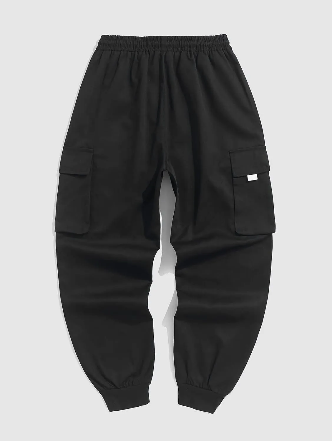 ZAFUL Men's Streetwear Cargo Pants with Flap Pockets & Drawstring Elastic Waist - Casual & Techwear Joggers