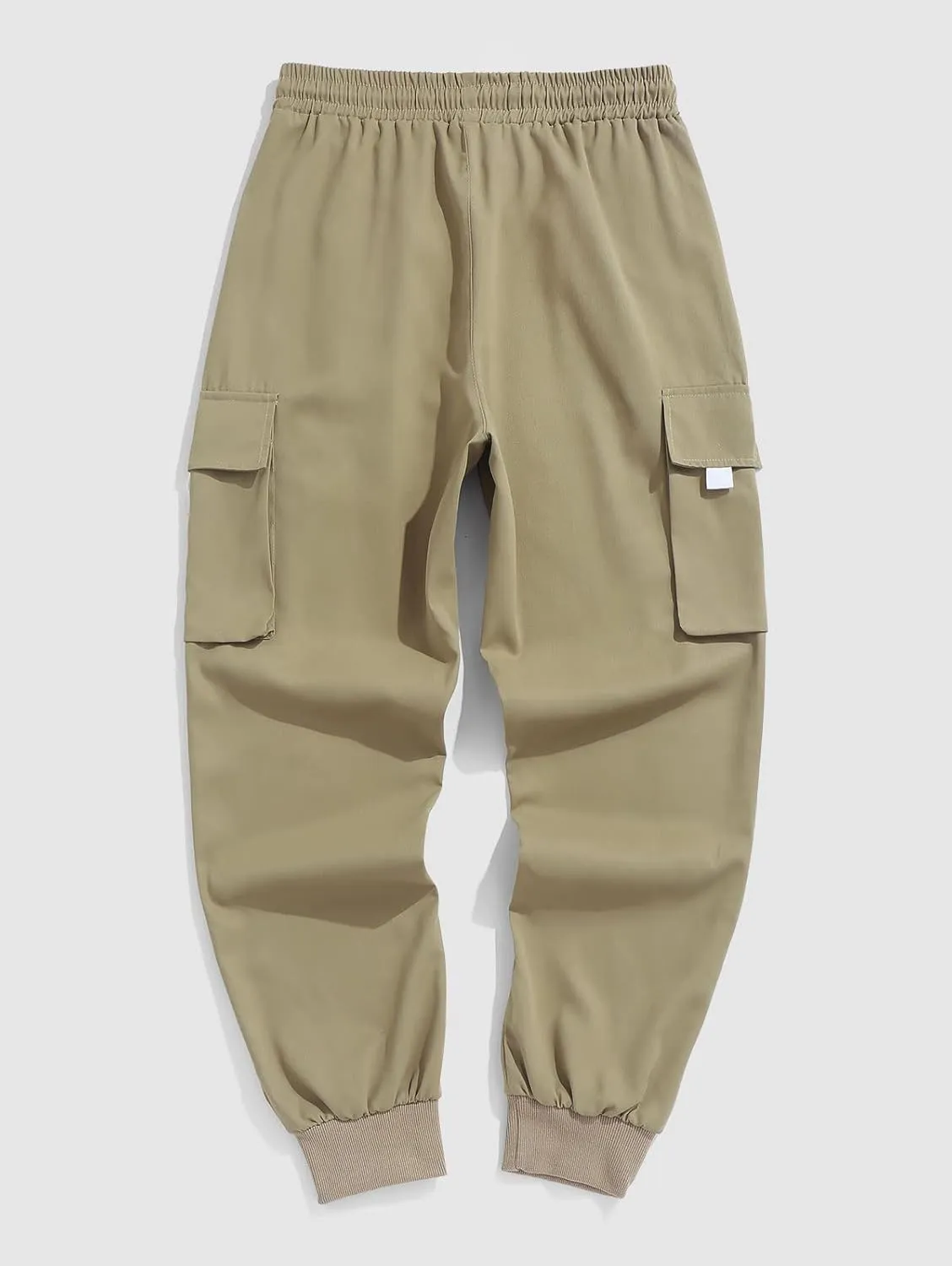 ZAFUL Men's Streetwear Cargo Pants with Flap Pockets & Drawstring Elastic Waist - Casual & Techwear Joggers