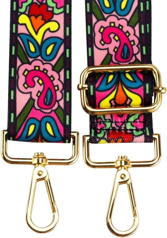 ZANQANO Crossbody Strap for Purses Replacement Adjustable Guitar Multicolor Style Handbag Straps