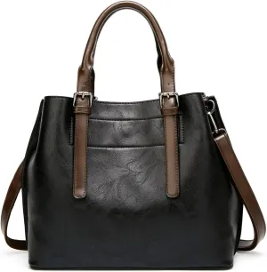ZiMing Women Handbags Vintage Satchel Bags Oil Wax Leather Purse Top Handle Handbag Medium Tote Bag Shoulder Crossbody Bag