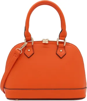 Zip-Around Saffiano Classic Dome Satchel