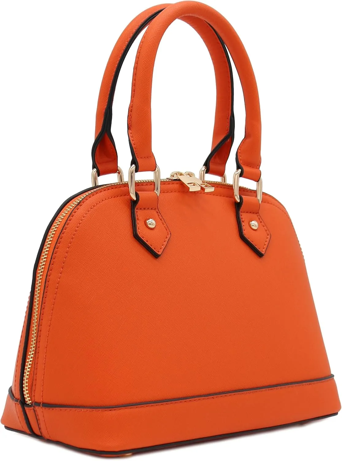 Zip-Around Saffiano Classic Dome Satchel