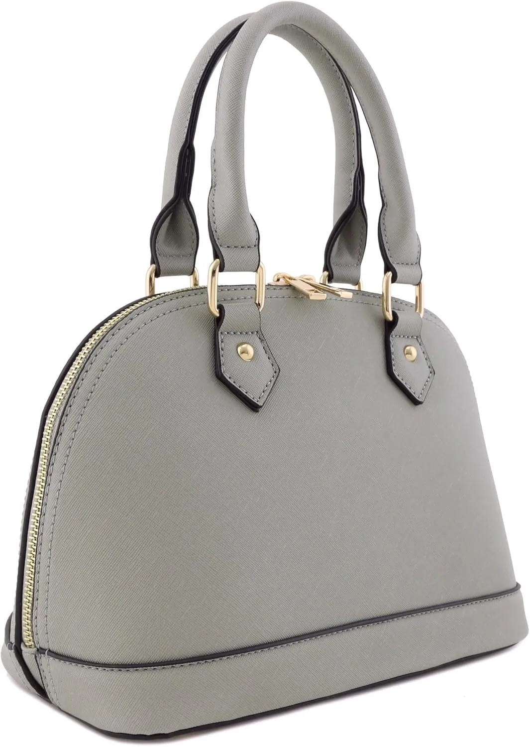 Zip-Around Saffiano Classic Dome Satchel