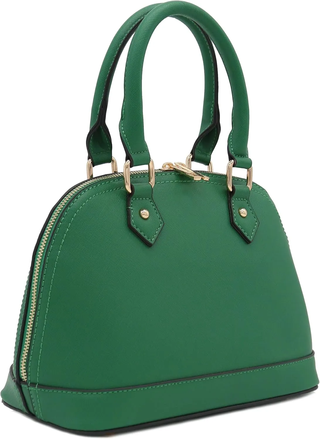 Zip-Around Saffiano Classic Dome Satchel