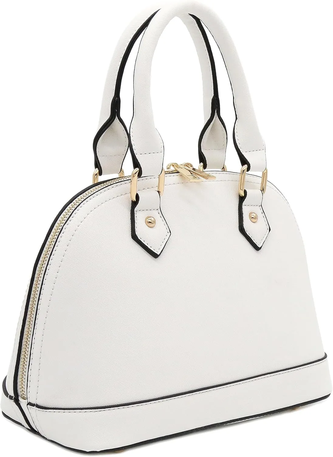 Zip-Around Saffiano Classic Dome Satchel