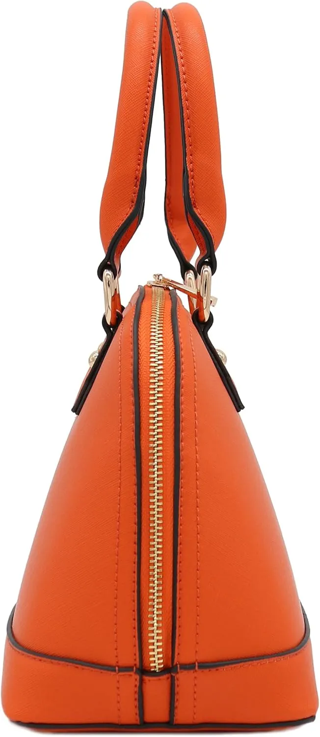 Zip-Around Saffiano Classic Dome Satchel