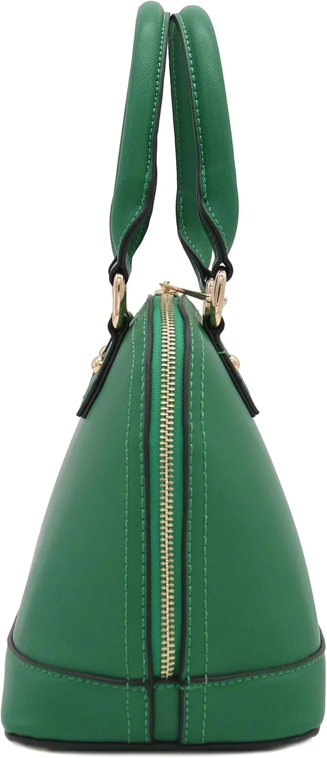 Zip-Around Saffiano Classic Dome Satchel