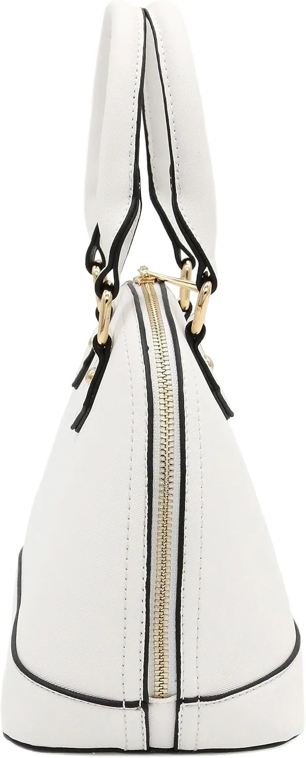 Zip-Around Saffiano Classic Dome Satchel