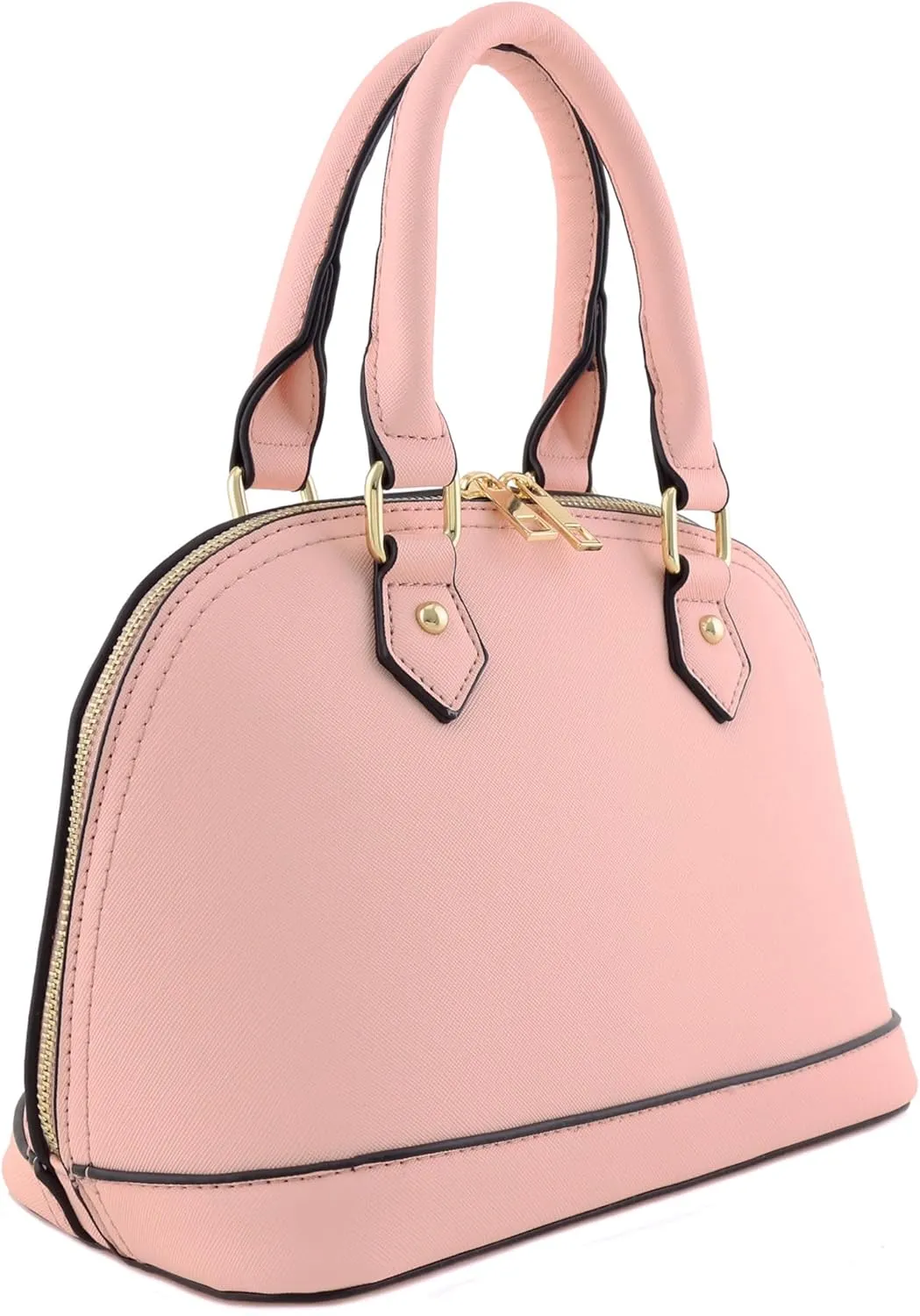 Zip-Around Saffiano Classic Dome Satchel