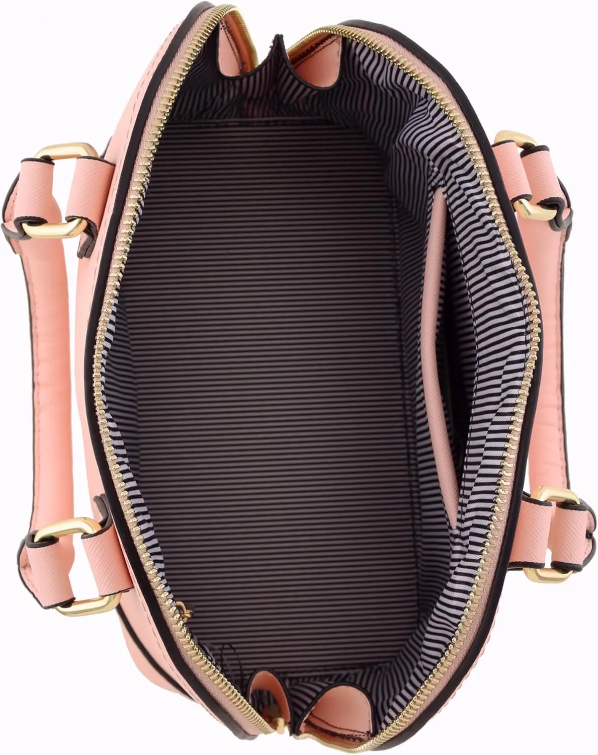 Zip-Around Saffiano Classic Dome Satchel