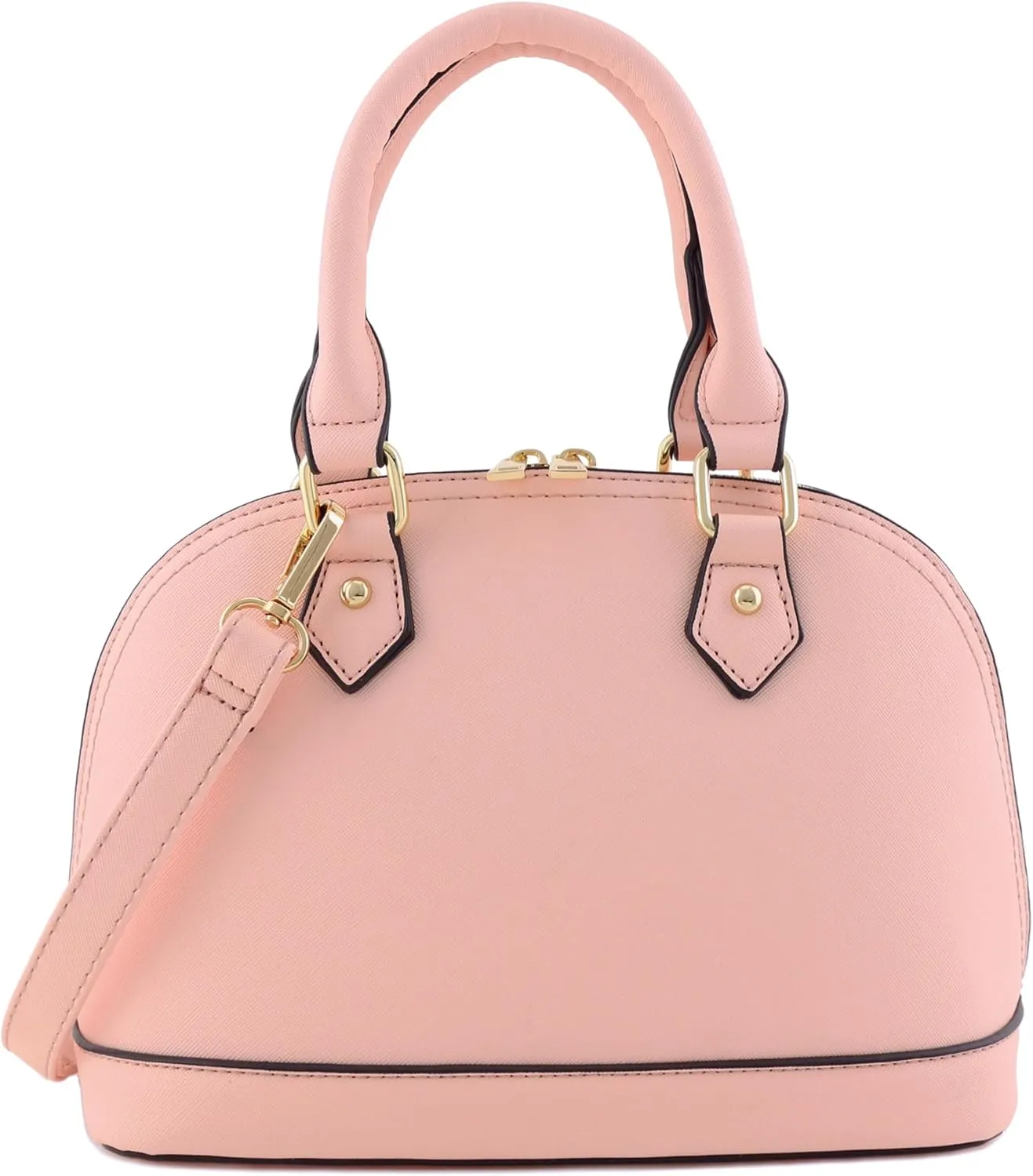 Zip-Around Saffiano Classic Dome Satchel