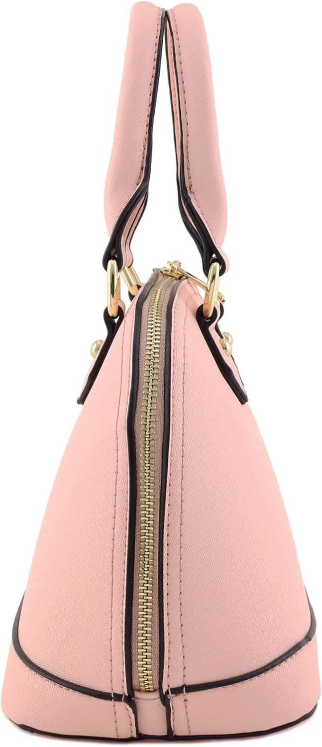 Zip-Around Saffiano Classic Dome Satchel