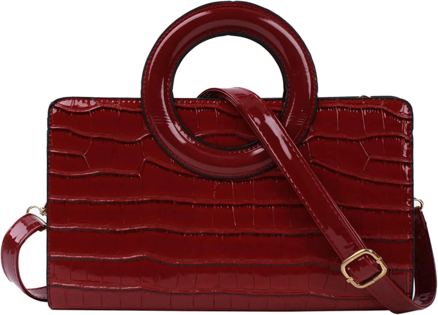 ZLMBAGUS Women Vintage Flap Tote Top Handle Satchel Handbags PU Leather Clutch Purse Shoulder Bag