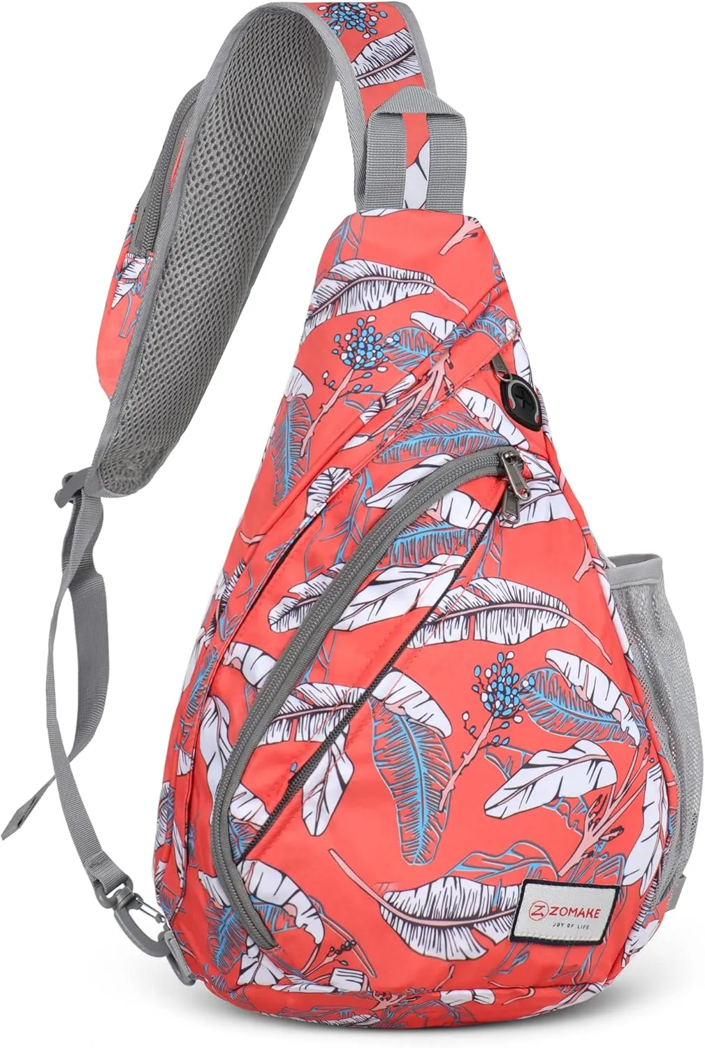 ZOMAKE Sling Bag for Women Men, Small Crossbody Sling Backpack, Mini Water Resistant Shoulder Bag