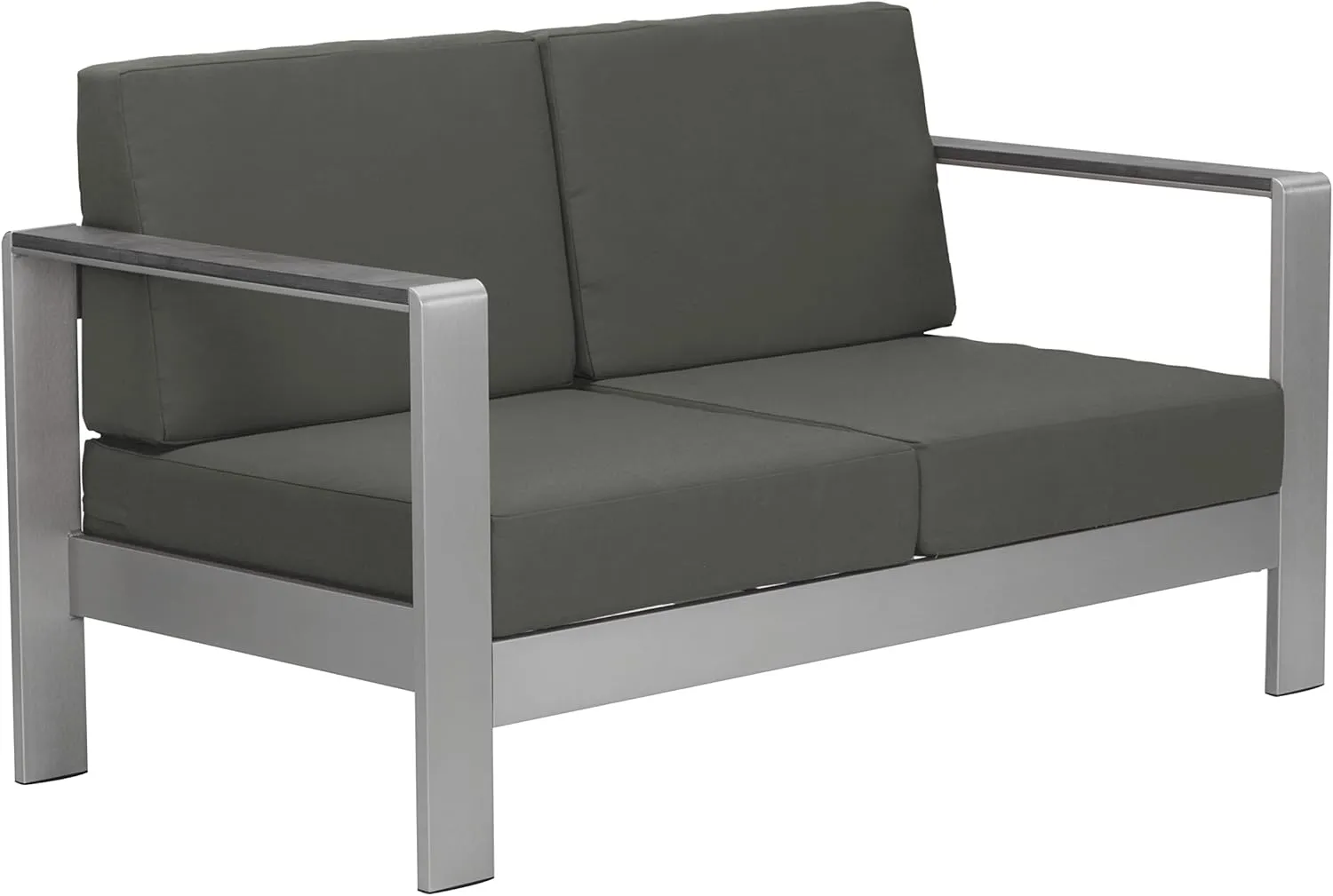 Zuo Modern - Cosmopolitan Sofa Gray - Modern - Seating - Aluminum, Foam, 100% Olefin - Outdoor - 30.7in Height